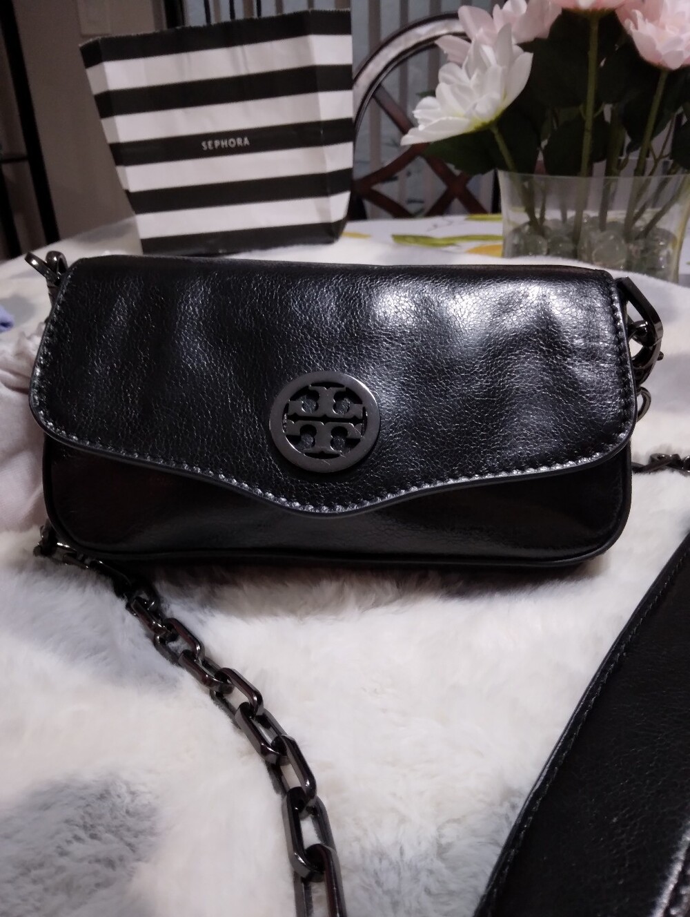 Tory Burch Black Leather Crossbody Bag